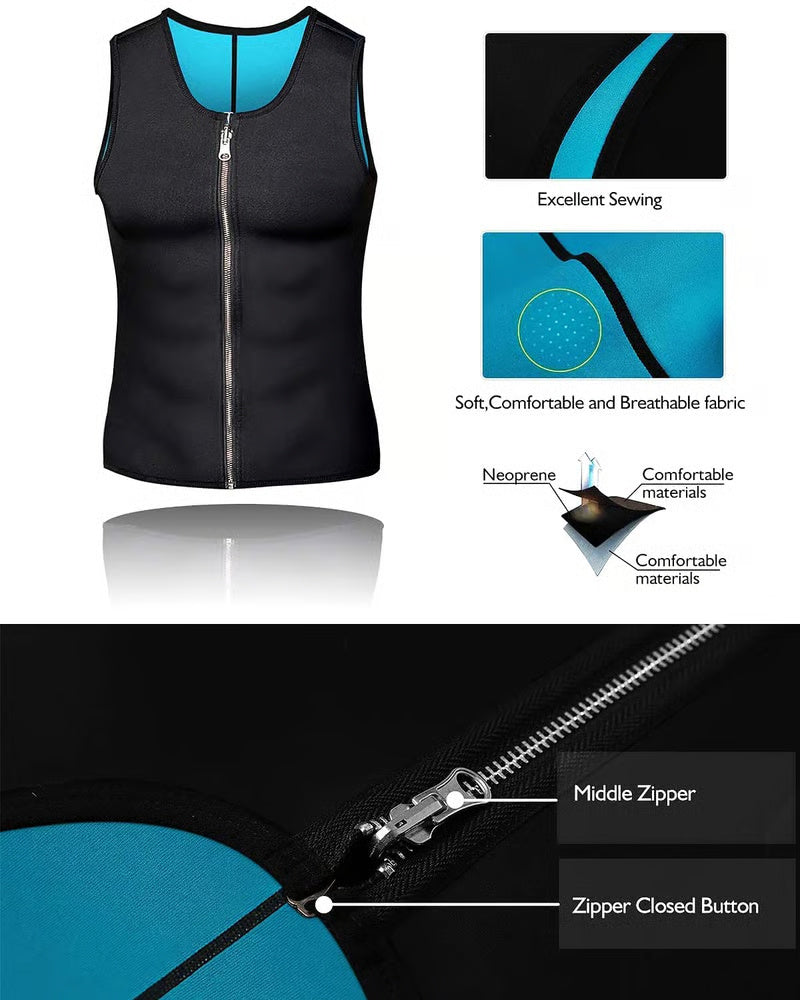 New Men's Compress Zipper Vest