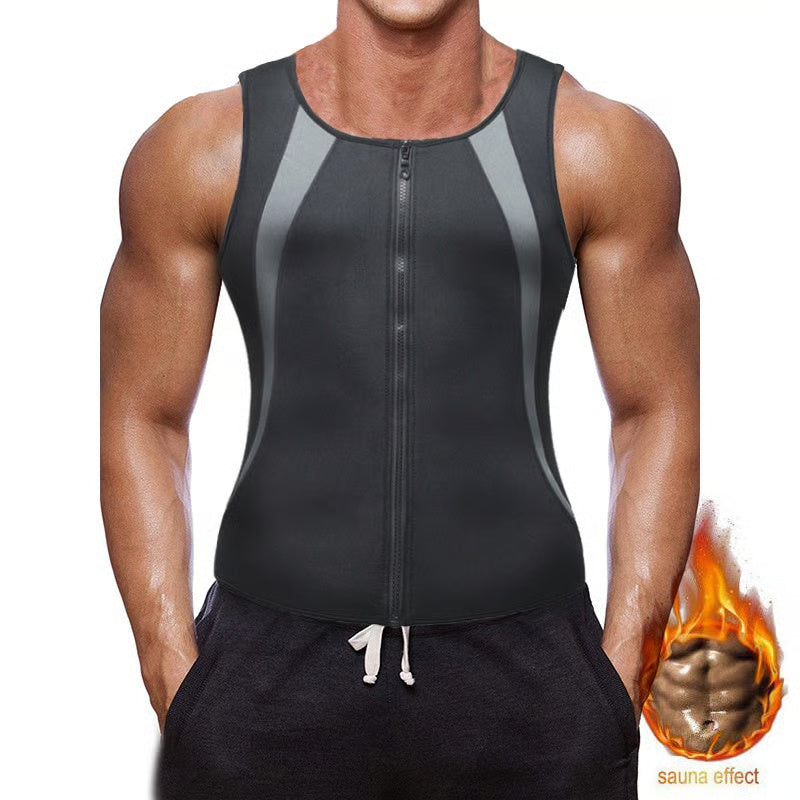 New Men's Compress Zipper Vest