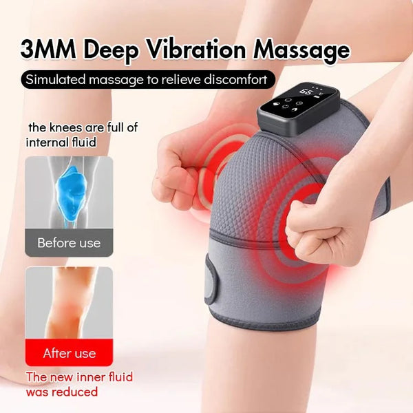 Heated Knee Massager with Adjustable Straps