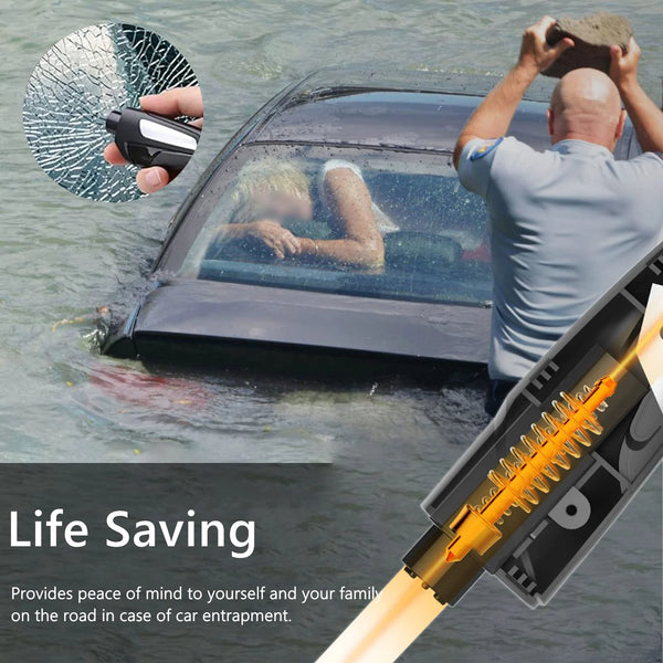 2-in-1 Emergency Window Breaker & Seatbelt Cutter