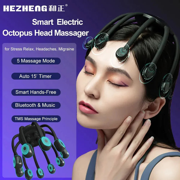 Calm and Relaxing Octopus Head Massager