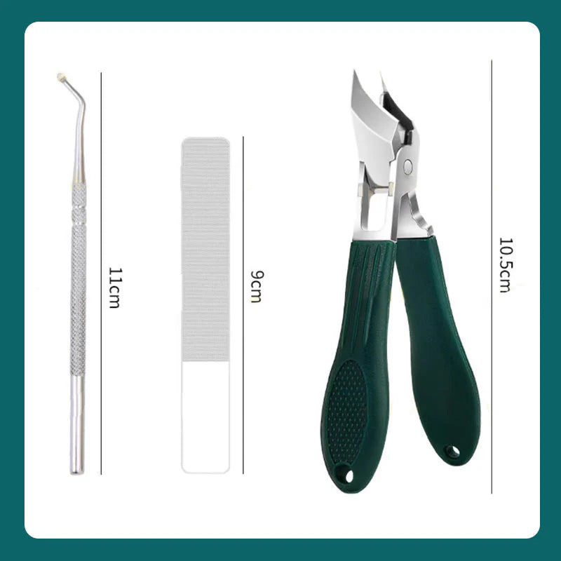 Anti-Splash 25° Slant Edge Nail Clipper 3-Piece Set