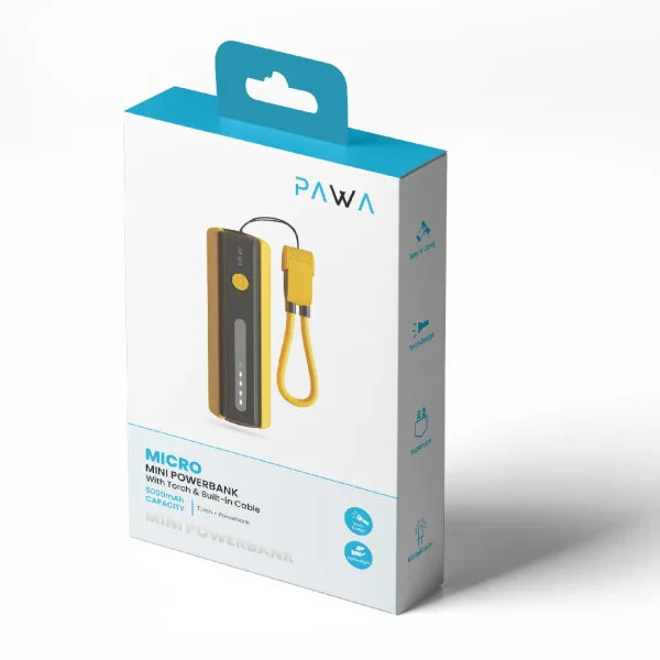 Mini 5000mAh Powerbank with Torch