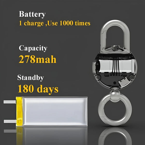 3-in-1 Mini Digital Weight Machine Keychain – Scale, Watch & Key Holder